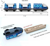 6-Piece Battery-Powered Magnetic Locomotive Train Set – Forward, Reverse & Sound, Compatible with Wooden Tracks