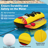 Costway 2-Person Inflatable Banana Boat Towable Tube with EVA Seats & 900D Nylon Cover