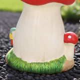 Mainstays 10.5" Red Mushroom House Garden Statue, Resin Fairy Cottage Outdoor Décor