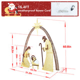 5 ft Lighted Nativity Scene Outdoor Christmas Decoration with 150 Warm White LED Lights
