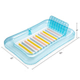 Funsicle Sunbeam 5.5 ft Inflatable Tanning Pool Float & Personal Splash Tub