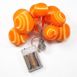 10 LED Satin Ball Ornament String Lights, 7 ft. Battery Operated Light