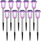 10 Pack Solar Pathway Lights – Crystal-style LED Garden Lights