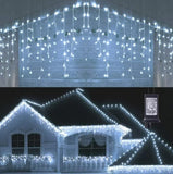 360 LED Christmas Icicle Lights – 29.5 ft Outdoor Curtain String Lights