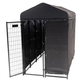 Lucky Dog 4'x8' STAY Series Villa Dog Kennel with Privacy Screen