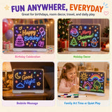 16" LED Drawing Board with 10 Color Modes, 9 Brightness Levels & Rechargeable Battery