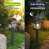 ExcMark 10 Pack Solar Pathway Lights – Warm White LED Landscape Lights