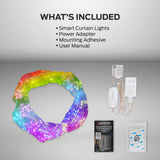 Monster RGBIC Smart Curtain Light Display – 520 LED Smart Curtain Lights, 4.9 ft x 6.5 ft