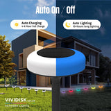 Bell+Howell Color Disk Lights – 4 Pack Solar Color-Changing LED Ground Lights