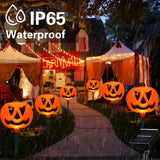 Solar Halloween Pumpkin Stake Lights –  6 PCS Pumpkin Pathway Lights
