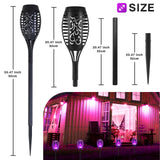 CATGOOD 12 Pack Solar Flickering Flame Torch Lights – Waterproof LED Tiki Lights
