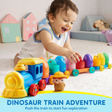 Joyfy Montessori Dinosaur Number Train Learning Toy (24-Piece Set)