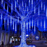 20-Inch Meteor Shower Icicle Christmas Lights, 10 Tubes, 540 LEDs, Connectable Outdoor Holiday Décor