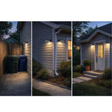 Deck Impressions Solar Wall and Fence Lights with Motion Sensor, 400 Lumens, 3-Pack