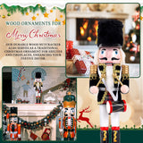 12" Wooden Nutcracker Soldier – Sword, Movable Jaw & Gift Box