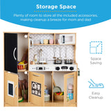 31.5" Best Choice Products Wooden Play Kitchen – 11 Accessories, Ice Dispenser & Chalkboard