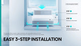 Hisense 8,000 BTU Smart Inverter Window Air Conditioner with Install Bracket
