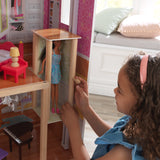 4.5 ft. KidKraft Majestic Mansion Wooden Dollhouse – 4 Levels, 8 Rooms, Elevator & 34 Accessories