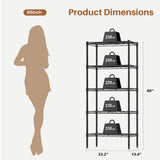 60" H 4-Tier Metal Wire Shelving Unit – Adjustable Heavy-Duty Storage Rack