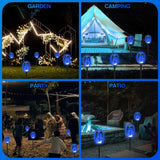 CATGOOD 12 Pack Solar Flickering Flame Torch Lights – Waterproof LED Tiki Lights