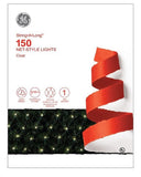 GE String-A-Long Christmas Net Lights, 150 Clear Incandescent Mini Lights, 6 ft x 4 ft Connectable Net Lighting