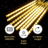 Christmas LED Meteor Shower Rain Lights, 540 LEDs, 10 × 20" Waterproof Cascading Tube Lights