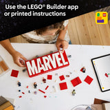 LEGO Marvel MARVEL Logo & Minifigures 76313 Building Set – 931-Piece Collectible Display Model