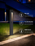 SUNVIE 4 Pack Low Voltage LED Pathway Lights – 150 lm 3 W Landscape Lighting