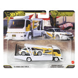 2-Piece Hot Wheels Legends Team Transport 1:64 Set – Honda Civic Type R & Kousoku Hauler