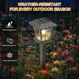 ExcMark 12 Pack Solar Pathway Lights – Warm White LED Landscape Lights