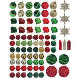 Member’s Mark 82-Piece Shatterproof Christmas Ornament Collection with Hooks