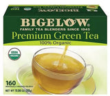 Bigelow Organic Green Tea – 160 Tea Bags Premium, Caffeine, Antioxidant-Rich.