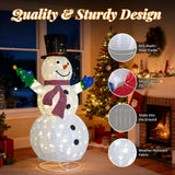 5.7' Lighted Pop-Up Snowman Christmas Decoration with 200 Warm-White LEDs