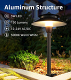 SUNVIE 4 Pack Low Voltage LED Pathway Lights – 150 lm 3 W Landscape Lighting
