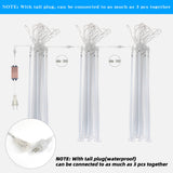Meteor Shower LED String Lights, 20" 10-Tube, 540 LEDs, Connectable Indoor & Outdoor