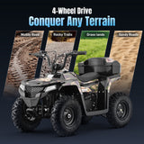 Arshin 40cc 4-Stroke Gas Youth ATV, All-Terrain 4 & Wheelers, 25 Miles Range