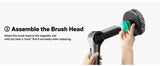HOTO Flexi Cordless Spin Scrubber with Extension Rod, 8 Brush Heads, IPX7 Waterproof, 110-Min Runtime