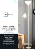 Mainstays Combo Floor Lamp With Reading Light