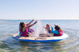 Wateraft 8 FT Floating Inflatable Dock with Mesh Center – Round Swim Platform