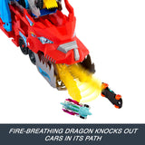 2-Car Hot Wheels City Ultimate Dual Dragon Transporter – Hauler, Raceway & Vehicle Storage