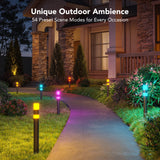 Govee Wired Electric Outdoor Path Lights H7055 – 4 Pack RGBICWW Smart Landscape Lighting