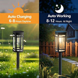 DAMAYCA 8 Pack Solar Pathway Lights – Warm White LED Landscape Lighting
