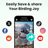 Birdfy Smart Metal Bird Feeder with 1080p AI Camera, Built-In Solar Panel & 9000 mAh Battery