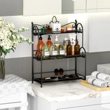 Foldable 3-Tier Countertop Storage Organizer Rack – 11.8" × 5.8" × 16.6"  Metal Shelf