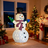 5.7' Lighted Pop-Up Snowman Christmas Decoration with 200 Warm-White LEDs