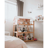 KidKraft So Chic Wooden Dollhouse – 3 Levels, 10 Rooms, Wheeled Base & 46 Accessories
