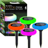 Bell+Howell Color Disk Lights – 4 Pack Solar Color-Changing LED Ground Lights