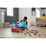 2-Car Hot Wheels City Ultimate Dual Dragon Transporter – 2-Lane Raceway, Launcher & 20+ Car Storage