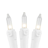 100-Count Incandescent Mini Christmas String Lights, 50 ft White Wire Holiday Light Set,