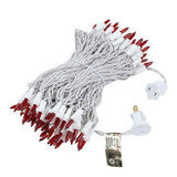 100-Count Incandescent Mini Christmas String Lights, 50 ft White Wire Holiday Light Set,